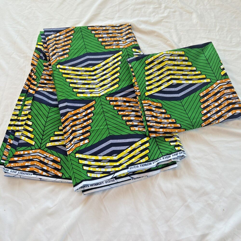 Phoenix Hitarget African multi color abstract Print Fabric 2 Pieces 100%‎ Cotton